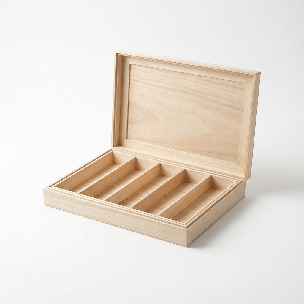 칸막이 내부 나무상자